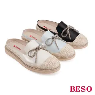 【A.S.O 阿瘦集團】BESO 幻彩鏡面牛軟皮直套休閒穆勒鞋(藍色)