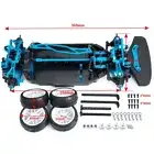 Metal&Plastic Chassis Frame Assembled Set for 1/10 Tamiya TT02 RC Model Car