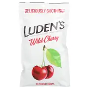 Luden's, Pectin Lozenge/Oral Demulcent, Wild Cherry, 30 Throat Drops