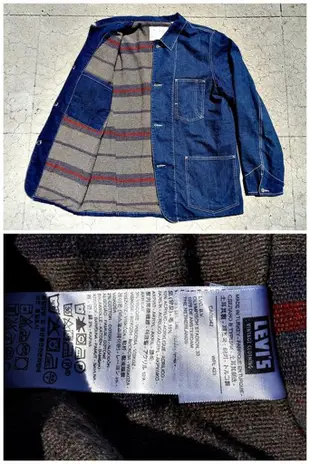 西方不敗全新美國版Levi's LVC 67 1920年 工裝外套 毛毯內裡 牛仔夾克 牛仔外套 單寧外套 Levis