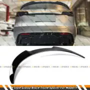 V STYLE HIGHKICK SPORT GLOSS BLACK TRUNK SPOILER WING FOR 2020-24 TESLA MODEL Y