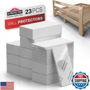 X-Protector Headboard Stoppers for Wall - 23 Pcs Pack, White - Premium Foam W