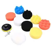 11 PCS 3-inch Car Polishing Pad Kit Foaming Buffing Waxing Sponge Wool Pad G6N5