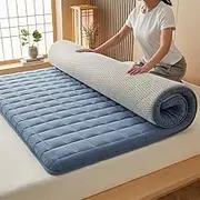 Futon Mattress - Queen Size Mattress, Portable Foldable Guest Sleeping Mat, Traditional Floor Mat for Student Dormitory, Lounger, Sofa, Camping