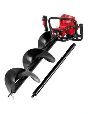 [Giantz] Petrol Post Hole Digger 80cc in Red/Black