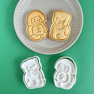 日式六一金太郎 白熊卡通DIY模具3D兒童節翻糖手工家用餅乾切壓模