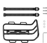 Cycle Fork Mount Rack, Heavy-Duty Touring Carrier, Large Loading Capacity, Sturdy and Lightweight Design for Luggage, Shopping, Riding, 8.66x5.51x3.74 inches, Aluminum Alloy