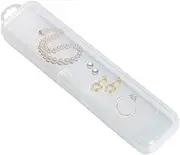 [Generic] Clear Make-Up Brush Travel Case - Travel Cosmetic Holder, Portable Transparent Dustproof Storage Box with Hook, Spoon Fork Chopsticks, Make Up Brush Stainless Steel Straw Box