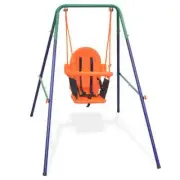 Toddler Swing Set with Safety Harness Orange Baby Kids Garden Playset vidaXL