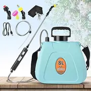 Electric Garden Sprayer,Battery Powered Sprayer with 3 Mist Nozzles,Electric Pump Sprayers in Lawn and Garden,Garden Sprayer with Adjustable Shoulder Strap for Lawn,Yard,Cleaning