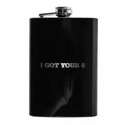8oz BLACK I Got Your 6 Flask