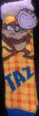 Looney Tunes Taz Tasmanian Devil Serpa Socks Tread Bottom ￼Birthday Gift