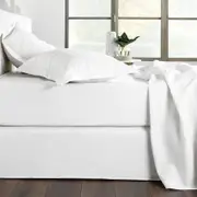Sheridan Abbotson Linen Bed Skirt in White Size: King @Sheridan Rewards