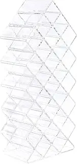 AIMALL Fish-Shaped Vertical Lipstick Holder, Clear Acrylic Cosmetic Organizer, Lip Gloss Display Stand, Durable Lipstick Storage Solution, 4.33" x 2.56" x 10.04"