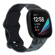 Fitbit Versa 3 Sense Smartwatch Soft Silicone Band Rock Grey