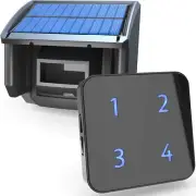 Htzsafe Solar Driveway Alarm, 50FT Sensor Range, Outdoor Motion Sensor Alert