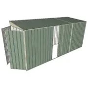 Build-a-Shed 1.5 x 4.5 x 2m Single Sliding Side Door Skillion Shed - Green