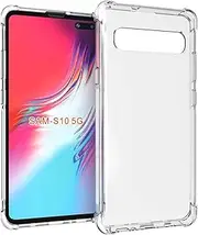 USTIYA Case for Samsung Galaxy S10 5G Case (No for S10 4G and S10 Plus) Clear TPU Four Corners Cover Transparent Soft