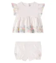 [Tartine et Chocolat] Tartine et Chocolat Baby embroidered top and bloomers set M 3 pink