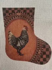 Hand Painted Needlepoint Canvas 18 CT MINI THANKSGIVING STOCKING ORNAMENT