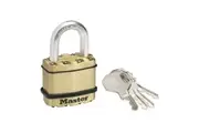 Master Lock Excell Brass Finish Padlocks (Multi Colour) (45mm)