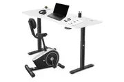Lifespan Fitness Cyclestation3 Exercise Bike with ErgoDesk Automatic Standing Desk 1800mm in White