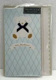 NEW BABY BOY HELLO HANDSOME HALLMARK HEIRLOOM CARD