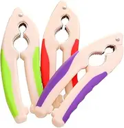 Hoement Multifunctional Nutcrackers Walnut Opener and Seafood Cracker with Non-Slip Grip and Design Easy to Use and Carry Random Color