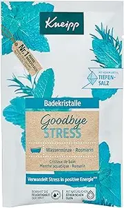 Kneipp Goodbye Stress Bath Crystals - Bath Salt - Natural Deep Salt of Saline Luisenhall & Essential Oils from Rosemary & Watermint - for Positive Energy - Refreshing Fragrance - 60 g