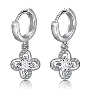 2PCS Copper Women's Fashion Jewelry Earrings Flower Long Tassel Retro Earrings