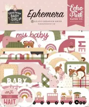 Echo Park Cardstock Ephemera 33/Pkg-Icons, Special Delivery Baby Girl