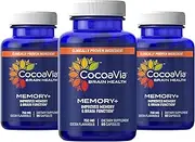 CocoaVia Memory+ Brain Supplement, 750 mg of Cocoa Flavanols | Brain Support for Improved Memory and Brain Function | 90 Day Supply, Triple Pack