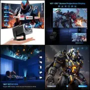 Mini proyector inteligente con Bluetooth portátil 1080P Andr para casa y familia