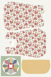 Lori Holt Cook Book Floral Apron Panel Fabric