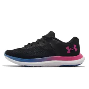 【UNDER ARMOUR】Under Armour 慢跑鞋 Charged Breeze 黑 桃紅 藍 UA 女鞋(3025130002)