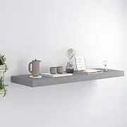 Floating Wall Shelf Grey 80x23.5x3.8 cm MDF Wall Furniture
