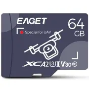 EAGET T5 TF Card for UAV 64G/128G Micro SD TF CardU3 V30 Class10 160MB/s High Speed 4K UHD for Vlogging Video Recordin