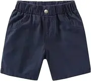 [Generic] Training Suits for Boys Toddler Children Boys Pull On Soild Sports Jogger Workout Cargo Casual Pants Shorts Flax Pants