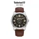 【Timberland】男錶EASTPORT系列 紐約街頭數字腕錶 皮帶-黑色/咖啡色45mm(TDWGA0040901)