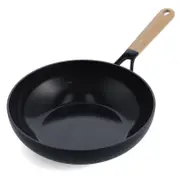 Greenpan 28cm Aluminium Eco Smartshape Wok Light Wood Black