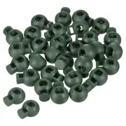 Cord Locks, 100 Pack Ball Spring Toggle Stopper, Olive Drab