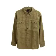 Burton Brighton Performance Flannel Mens in Martini Olive Perfromer Plaid -