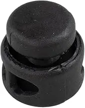 Paracord Planet Double Barrel Black Cord Lock Draw String Toggle Stopper - Choose from 5 and 10 Pack Sizes