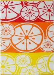 2690 Reversible Outdoor Chatai Rug, 120 Cm X 170 Cm Size, Orange/Multicolour