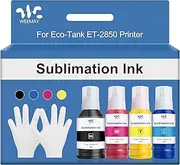 Weemay 440ML Sublimation Ink Bottles 542 Autofill Refilled Ink Work with ET-2720 ET-2760 ET-2850 ET-4800 ET-4760 ET-15000 L3110 L3150 C88 C88+ Inkjet Printer Heat Press Transfer on T-Shirts