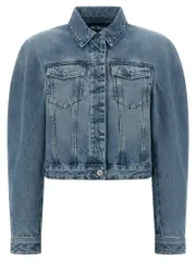 [Jacquemus] Jacquemus-La Veste De-Nimes Ovalo Puffer Jackets Celeste-Donna 34FR