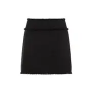 [Dolce & Gabbana] Dolce & Gabbana-Black Wool Mini Skirt-Donna 42 IT