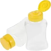 Outanaya 1 Set Refillable Condiment Squeeze Bottles with Caps Leak Salad Dressing Container for Ketchup Mustard Syrups and More for Kitchen BBQ and Weddings