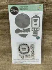 Sizzix Framelits With Stamps “Easter Fun” New! Rabbit, Wreath