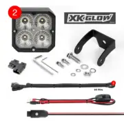 XK Glow XKchrome LED Cube Light, RGB Accent Light Kit, Controller Kit Flood Beam